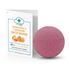 Load image into Gallery viewer, Full-Spectrum Grapefruit & Tangerine CBD Bath Bomb (35mg)