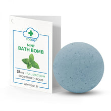 Load image into Gallery viewer, Mint CBD Bath Bomb 35mg Full Spectrum