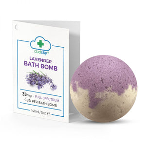 Lavender CBD Bath Bomb – 35mg Full Spectrum CBD Oil
