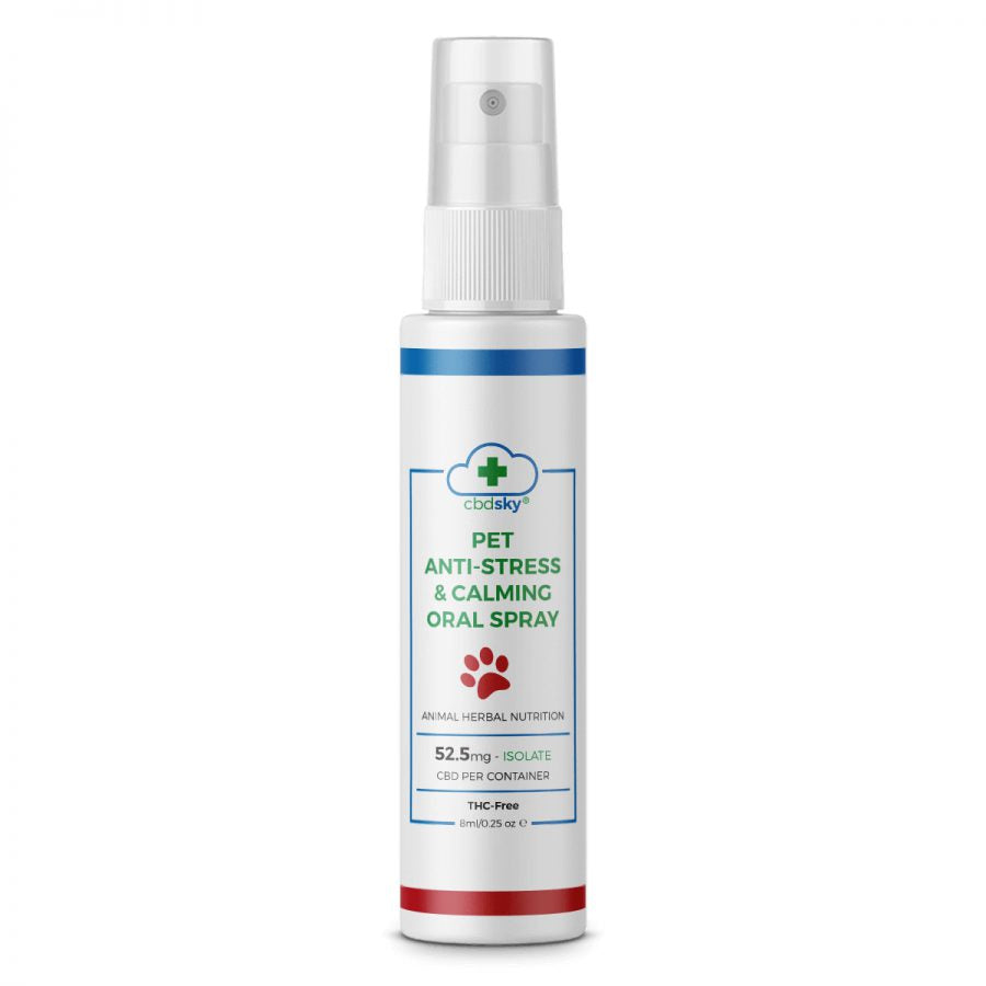 Pet Anti-Stress & Anxiety Support CBD Oral Spray 8ml – 52.5mg CBD Isolate