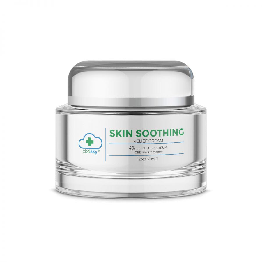 Skin Soothing Relief CBD Cream (2oz/60ml, 40mg Full Spectrum CBD)