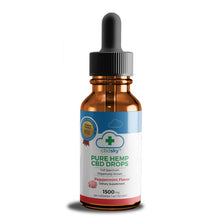 Load image into Gallery viewer, Full Spectrum pure hemp CBD drops in Peppermint Flavor
