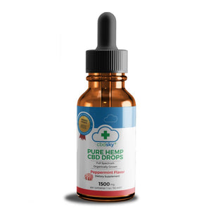 Full Spectrum pure hemp CBD drops in Peppermint Flavor